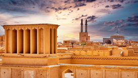 مناره‌های مسجد امیرچخماق در یزد/عکس
