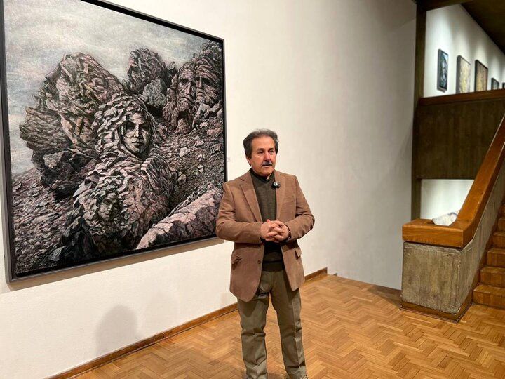 نقاشی که با سنگ رفاقت می‌کند