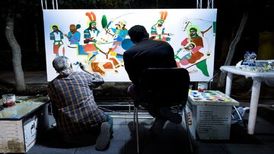 هنرمندان تجسمی  به «خیمه هنر» آمدند/70 اثر خلق شد
